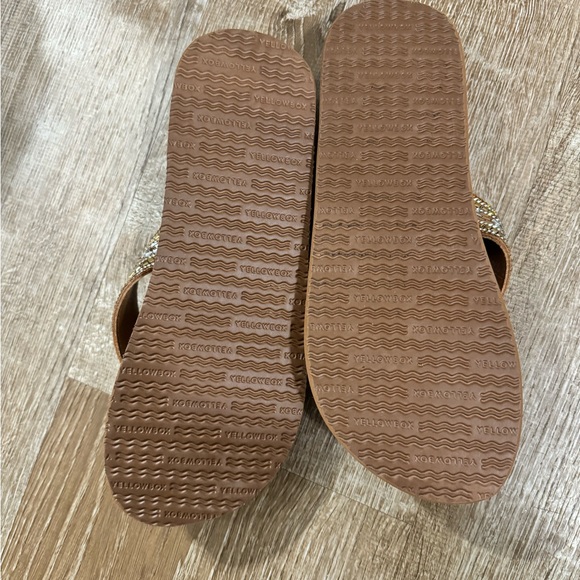 Yellow Box Jabiru flip flops NEW - Picture 4 of 7